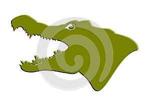 Clip art of a head alligator photo