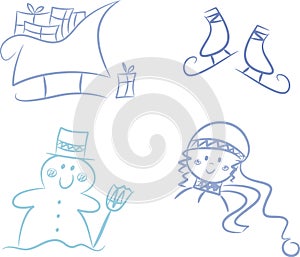 Clip-art Set: Winter Season