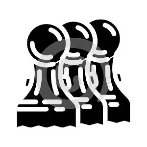 clip croquet game glyph icon vector illustration