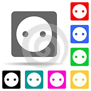 clip multi color style icon. Simple thin line, outline vector of web icons for ui and ux, website or mobile application