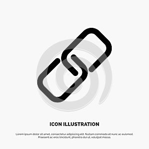 Clip, Paper, Pin, Metal solid Glyph Icon vector