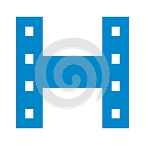 Clip reel Vector icon which can easily modify or edit