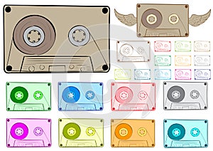 Clipart audio cassette