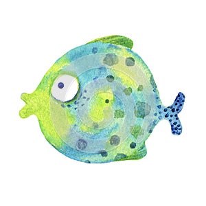 Clipart blue marine, aquarium fish with spots