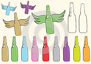 Clipart with bottles