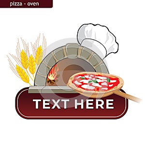 Clipart of a burning wood oven