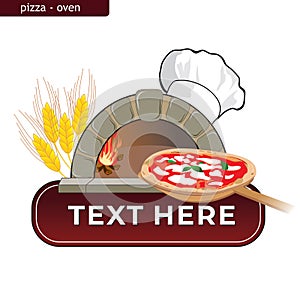 Clipart of a burning wood oven photo