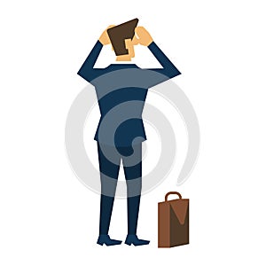 Clipart of cartoon version of businessman fail