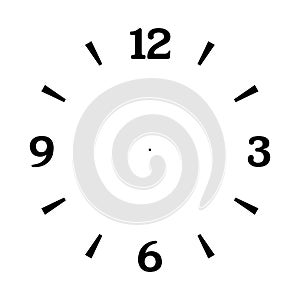 Clipart clock icon pattern. Vector illustration of a blank clock icon