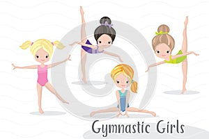 Clipart Cute Girl Gymnast Gym