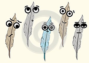 Clipart feathers with eyes