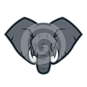 Elephant head mascot logo