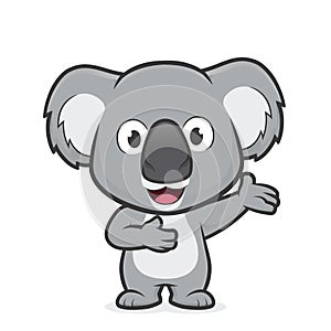 Koala in welcoming gesture
