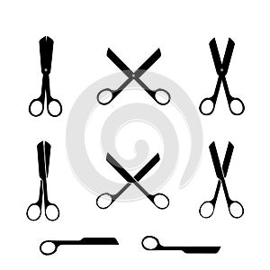 Clipart scissors set vector