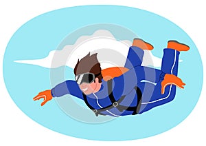 Clipart of a sky diver