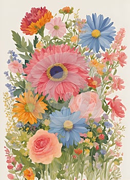 Cliparts Flowers packs illustration