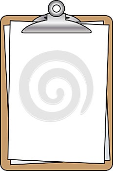 Clipboard with Blank Page