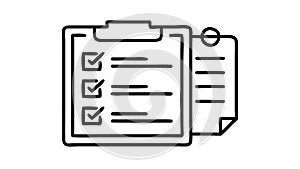 Clipboard with Checklist Document, Task Management Icon, vector design Generative AI