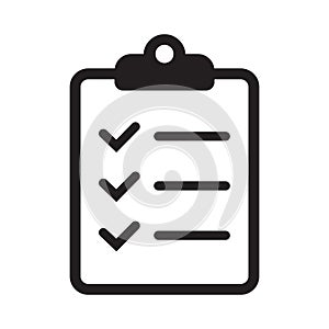 Clipboard and checklist icon. Project management, questionnaire icon. To do list vector icon.