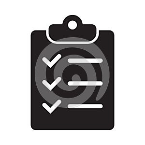 Clipboard and checklist icon. Project management, questionnaire icon. To do list vector icon.