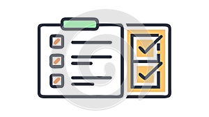 Clipboard with Checklist Icon - Task Management, vector design Generative AI
