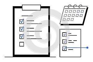 Task Checklist and Calendar for Planning and Organization
