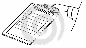 Clipboard with a checklist, for task management and organization, vector design Generative AI