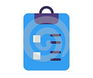 Clipboard checklist task single isolated icon with flat style