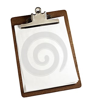 Clipboard with clipping path