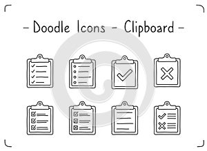 Clipboard Doodle Icons