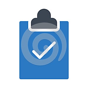 Clipboard glyph colour vector  icon