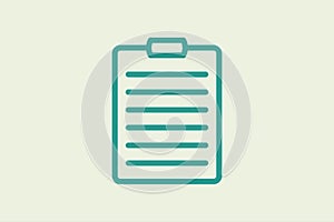 Clipboard icon. icon related to UI elements. suitable for web site, app, user interfaces,element, printable etc. line icon style.