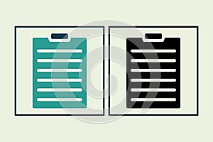 Clipboard icon. icon related to UI elements. suitable for web site, app, user interfaces,element, printable etc. solid icon style