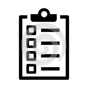 Clipboard icon, check box