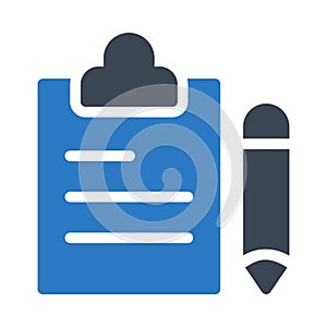 Clipboard glyph colour vector  icon