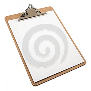 Clipboard isolated on white background photo