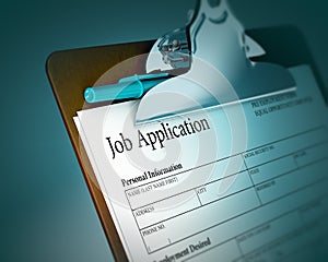 Clipboard with Job Application