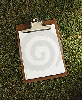 Clipboard Laying on grass