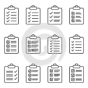 Clipboard line icon. Checklist sign symbol.