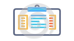 Clipboard with List Icon, Task Management, Survey Form, Document, vector design Generative AI