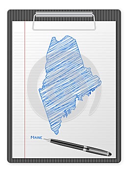 Clipboard Maine map