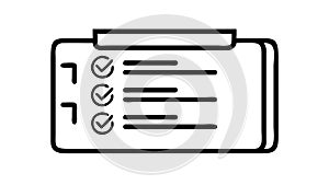 Clipboard with Multiple Checklist Items Icon, vector design Generative AI