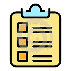 Clipboard offer icon vector flat