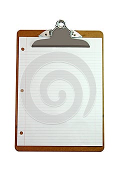 Clipboard with Paper