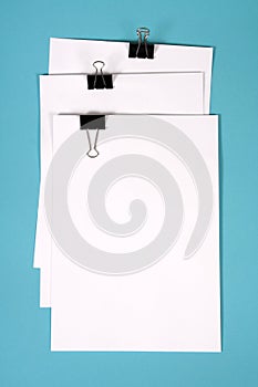 Clipboard with paper