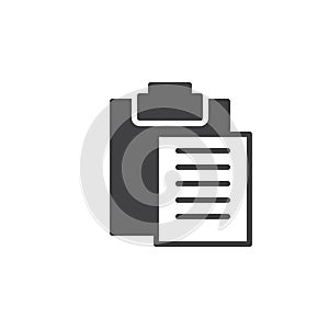 Clipboard paste icon vector, filled flat sign