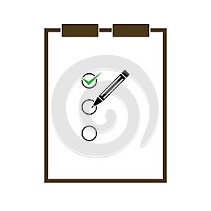 Clipboard pencil vector icon Illustration isolated for graphic