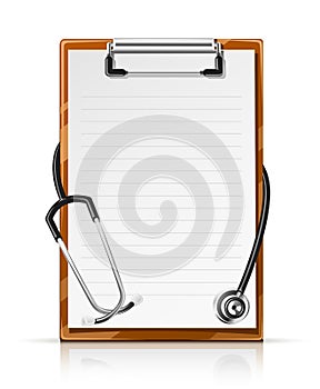 Clipboard with phonendoscope
