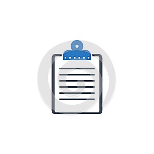 Clipboard related vector glyph icon.