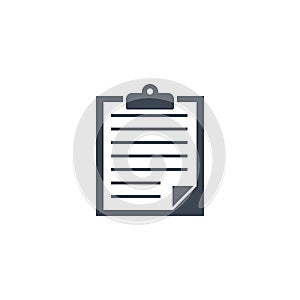 Clipboard related vector glyph icon.